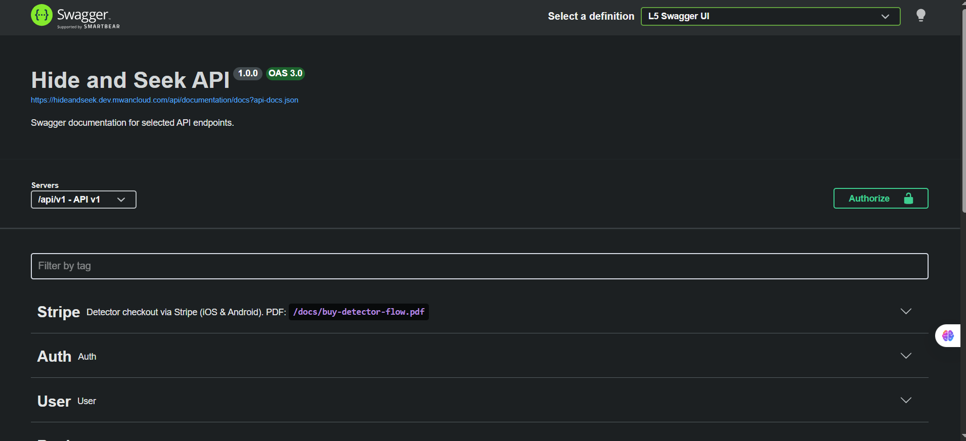 Hide&Seek Apis
